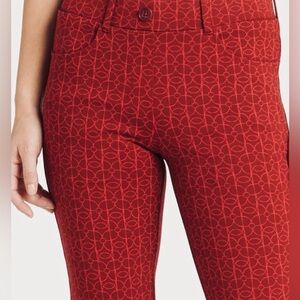 Betabrand red pattern pants